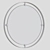 Elegant Brass Round Mirror 3D model small image 4