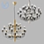 Elegant FLOS Chandelier in Chrome 3D model small image 1