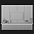 Modern TV Wall Unit 3D model small image 5