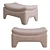 Luxury Moutone Chair & Ottoman 3D model small image 3