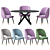 Elegant Dining Set: Ralf Table & Cliff Chair 3D model small image 3