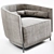 Elegant Oak Armchair Melodia 3D model small image 1