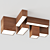 Elevare Wooden Modular Ceiling Light 3D model small image 1