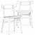 CH30P Chair: Sleek Scandinavian Design 3D model small image 5