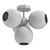Elegant Schoppen 4-Light Chandelier 3D model small image 2