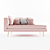 Pink Diwan Sofa 3D model small image 2