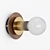 Aureole Brass Wall Sconce: Elegant Illuminated Statement 3D model small image 4