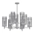 Wendel 9-Light Chandelier 3D model small image 2