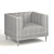 Luxurious Nicole Miller Velvet Sofa 3D model small image 5