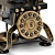 Vintage Rotating Dial Antique Telephone 3D model small image 9