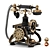 Vintage Rotating Dial Antique Telephone 3D model small image 11