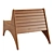 Gartner Teak Lounge Chair: Stylish Outdoor Seating 3D model small image 3