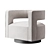 1960s Geometric Swivel Chair 3D model small image 1