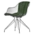 Sleek Wire Dining Chair 3D model small image 3