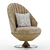 Elegant Kelyfos Swivel Chair 3D model small image 1