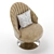 Elegant Kelyfos Swivel Chair 3D model small image 4