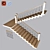 Modern Steel Staircase Design 3D model small image 1