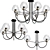 Elegant Ilona Chandeliers Set 3D model small image 6