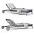 Luxury Atlantic Flexform Sun Lounger 3D model small image 5