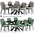 Modway Viscount Upholstered Dining Chair 3D model small image 1