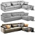 Modern Ellington Chaise Lounge: Luxury Comfort for Your Space 3D model small image 8