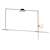 Elegant Spear Ceiling Light 3D model small image 1