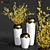 Elegant Flower Pot Bouquet 3D model small image 1