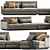 Horn Ellington Modern Sectional Sofa 3D model small image 5