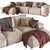 Sleek Modern Sacai Sofa 3D model small image 2