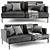 Natuzzi Estro 3042: Stylish Sofa for Modern Living 3D model small image 1