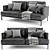 Natuzzi Estro 3042: Stylish Sofa for Modern Living 3D model small image 2