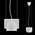 Title: Sleek Pendant Lamp "Train 3D model small image 2