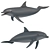 Title: Bottlenose Dolphin Figurines in Various Poses 3D model small image 1