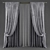 Stylish Polys Curtains 3D model small image 3