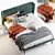 Contemporary Bolzan Corolle Bed 3D model small image 7