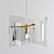 Elegant Brass Pendant Light 3D model small image 2