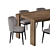 LEKK Oak Dining Set: LUM Chair & Classic Table 3D model small image 2