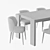 LEKK Oak Dining Set: LUM Chair & Classic Table 3D model small image 4