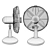 CoolZone 12" Desk Fan 3D model small image 5