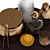 Golden Bar & Cocktail Decor Set 3D model small image 5