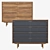 Bruni Black 8-Drawer Chest: Stylish Storage Solution 3D model small image 1