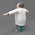 Friendly Doctor Cartoon Character 3D model small image 2