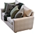 Pearce Square Arm Upholstered Sofa 3D model small image 3