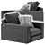 Delavega C101 Armchair: Modern Design, UV Unwrapped, Textures and Materials 3D model small image 2