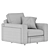 Delavega C101 Armchair: Modern Design, UV Unwrapped, Textures and Materials 3D model small image 4