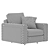 Delavega C101 Armchair: Modern Design, UV Unwrapped, Textures and Materials 3D model small image 5