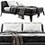 Luxurious Poliform Kelly Imbottito Bed 3D model small image 2