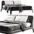 Luxurious Poliform Kelly Imbottito Bed 3D model small image 3