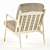 Cozy Cream Armchair with Golden Legs 3D model small image 4