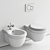 Galassia Ethos Wall-Hung WC & Bidet 3D model small image 5